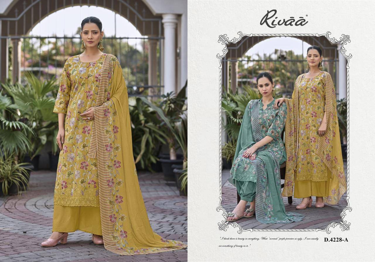 MEHAR By Rivaa 4225 Series Beautiful Pakistani Suits Colorful Stylish Fancy Casual Wear Lawn Digital Print Dresses At Wholesale Price